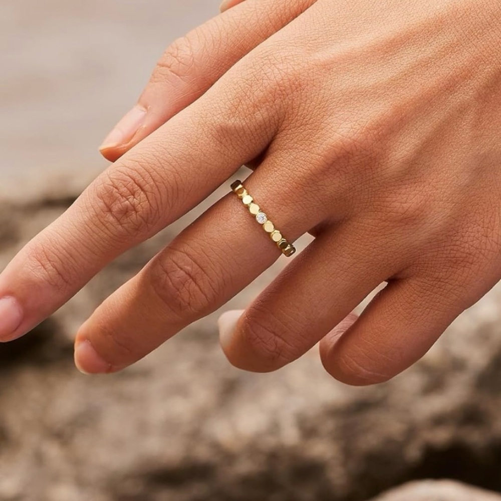 Kylie Harper Bezel Dot Ring